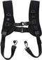 PULUZ Dual Camera Shoulder Harness, Quick Release Double Camera Tether Strap with Soft Pad and 1/4 inch Screw