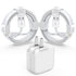 MFi Certified iPad iPhone Charger with 12W Fast Charging Block & 2-Pack 6.6FT USB to Lightning Cables for iPad & iPhone.