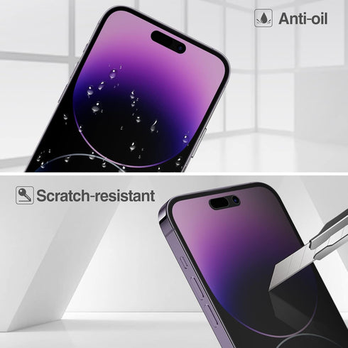 ProCase 2 Pack Privacy Screen Protector for iPhone 14 Pro Max 2022, 9H Anti Spy Dark Tempered Glass, Case Friendly,