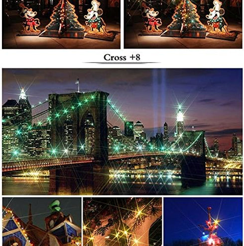 ZM 58mm Star-Effect Cross Starburst Twinkle Lens + 4, 6, 8 Points Star Filter Set for Canon Nikon