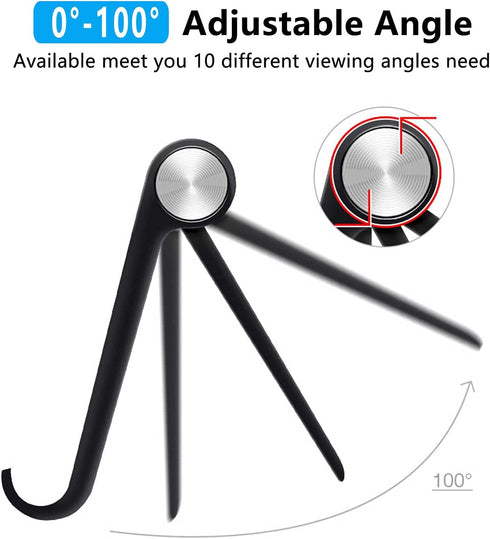 Adjustable Cell Phone Stand Holder - Foldable Desktop Phone Cradle Dock for iPhone, iPad, Tablet 4 to 7.9 Inch