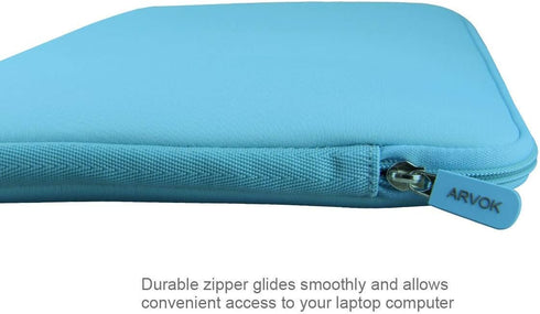 Arvok 11 11.6 12 Inch Laptop Sleeve Case, Water-Resistant Neoprene Cover for MacBook Air 12, Baby Blue