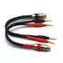 WJSTN RCA Speaker Adapter - RCA to Flex Pin Banana Plug Adapter, 6 inches, 2Pack