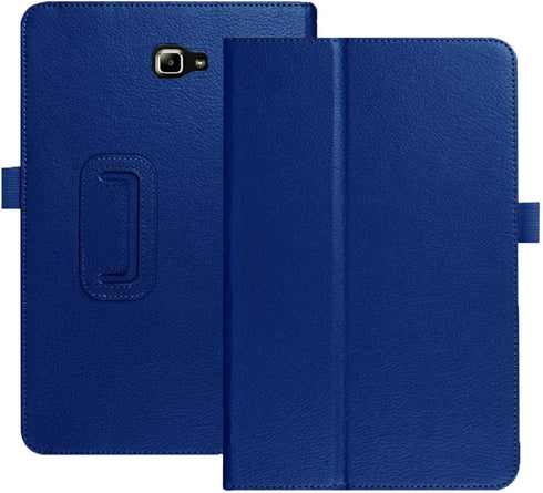 Case for Galaxy Tab A 10.1 (2016 NO S Pen Version), Premium PU Leather Folio Smart Stand Cover (Dark Blue)
