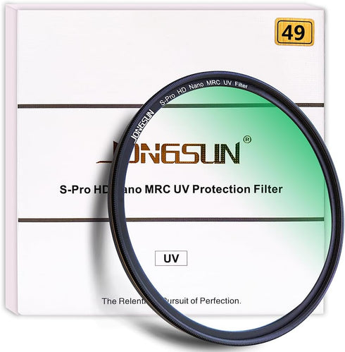 49mm UV Filter, S-Pro HD Nano MRC Ultraviolet Protection Filter, Multicoated, Ultra-Slim, Lens Cloth Kit