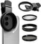 52mm Clip-on Phone Camera Lens Filter, 3 in 1 Lens Filter Kit, CPL Lens + Macro Lens + Star Lens for Smartphones