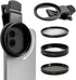 52mm Clip-on Phone Camera Lens Filter, 3 in 1 Lens Filter Kit, CPL Lens + Macro Lens + Star Lens for Smartphones