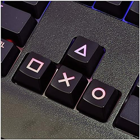 LZYDD Keyboard Keycaps, Arrow/Direction Key PSP Controller Pattern for Cherry MX Backlit Mechanical Gaming (4pcs, Black)