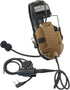Microphone & PTT for Walker's Razor Noise Cancelling Headphones Airsoft (Coyote Brown)