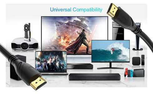 Jorenca 8K 3ft, 48Gbps 2.1 8K@60Hz 4K@120Hz, PS5, 4K HDMI Cable Ultra High Speed HDMI Cord, Gold Plated Connectors