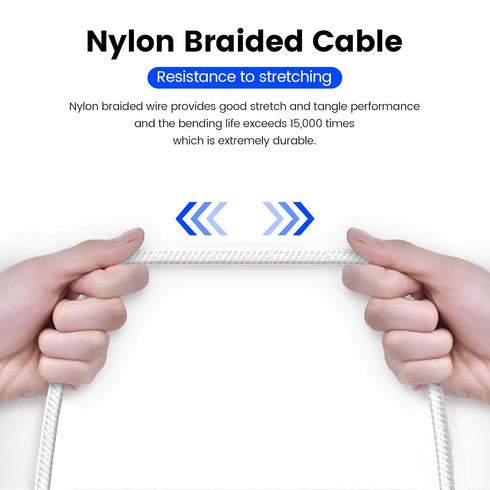 MOSWAG 3.28FT/1Meter 3.5mm Audio Aux Jack Cable, Male to Male Aux Cord, Nylon Braided for Phones, Speakers, Tablets