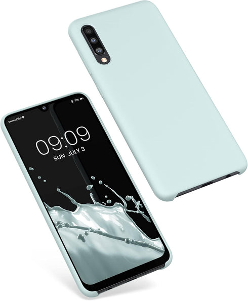 kwmobile TPU Silicone Case for Samsung Galaxy A50, Soft Finish Phone Cover in Cool Mint