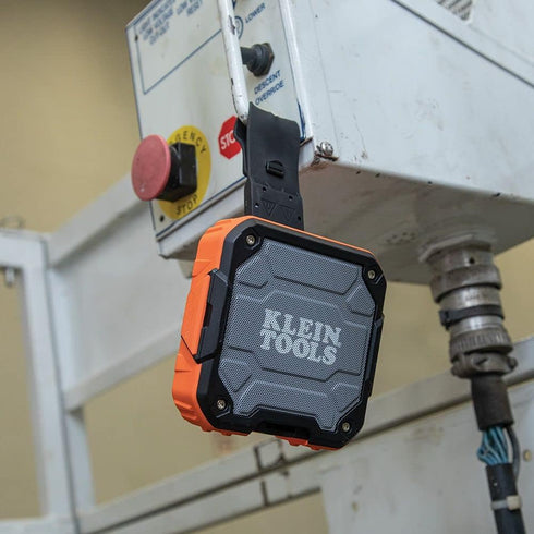 Klein Tools AEPJS2 Bluetooth Speaker, Wireless, Rechargeable, Magnetic Strip, 10 Hr Run Time, IP54