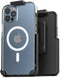 Encased Magnetic Case with Holster for iPhone 12 / 12 Pro, Belt Clip Compatible with MagSafe (Clear)