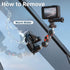 Strong Metal Suction Cup Mount Compatible with Gopro Hero 12/11/10/9/8 Black, DJI Action Cameras