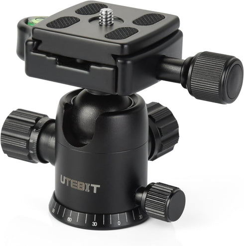 UTEBIT 40MM Metal Tripod Ball Head with Camera Quick Release Plate Swivel 360