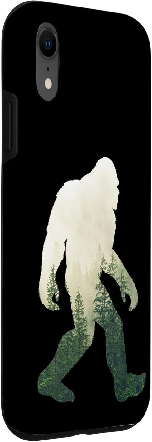 iPhone XR Case - Bigfoot Figure Sasquatch Yeti Nature Double Exposure Design