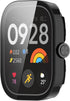 Smartwatch Protective Case Cover - Full Coverage PC with Tempered Glass Screen Protector for Redmi Watch 4 (Black)