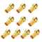F-Type Coaxial Cable Twist on Connector, Full Copper Gold Plated RG6 Male Twist-on Adapter (Pack of 10)