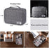 Water-repellent Cable Organizer Travel Case, Electronic Accessory Bag with Removable Dividers (Grey)