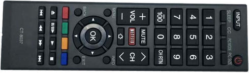 New Remote Control CT-8037 for Toshiba LED Smart HDTV - Compatible with 40L3400, 50L3400, 58L5400, 65L5400 Models