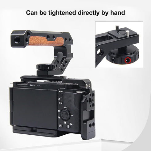 Top Handle for Camera Cage, Universal Hand Grip with Cold Shoe Mount for Camera, Monitor, Microphone