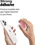 Svanove 3D Heart Adhesive Phone Grip Holder, Cute Collapsible Glass Stick Phone Grip Stand Expanding Kickstand