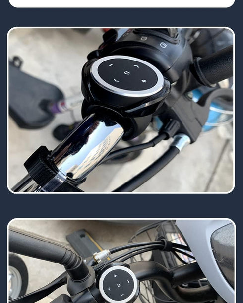 Wireless Bluetooth Media Button Remote for Selfie Control, Start Music for iPhone, Android, Car, Motorcycle Steering
