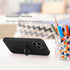 UEEBAI Slim Liquid Silicone Case for iPhone 13 Pro Max (6.7 inch) with 360 Rotatable Ring Holder Kickstand - Black