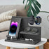 AliveByte Wood Phone Docking Station - Gifts for Men Desk or Nightstand Organizer - Birthday Gifts for Husband, Fathers