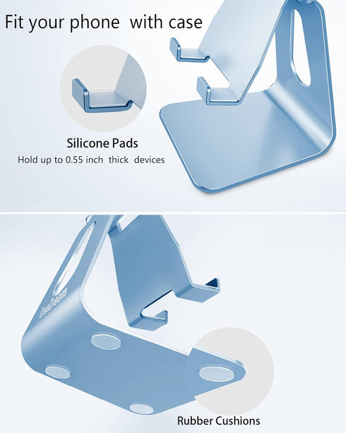 CreaDream Adjustable Cell Phone Stand, Aluminum Desktop Holder Compatible with Phone 13/12 Pro Max, All Mobile Phones,