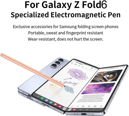 SHIEID Galaxy Z Fold 6 S Pen Fold Edition, Slim Replacement S Pen with Anti-Mistouch Technology, Pink