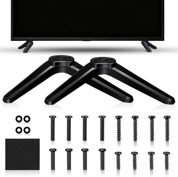 Housoutil TV Stand Leg Replacement, 2PCS TV Base Stands with Non-Slip Base Pad