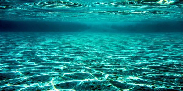 YongFoto 48x18 Inches Polyester Aquarium Background, Turquoise Clear Water Ripple Decor