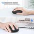 TECKNET Wireless Bluetooth Mouse for MacBook, 2400DPI 2-in-1 Mouse for Laptop (BT 5.0/3.0+2.4G USB), Black