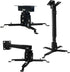 Projector Mount - Wall or Ceiling Projection Mount Bracket with Adjustable Height and Extendable Arms for Home and