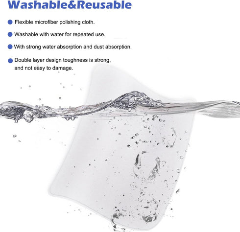 Inscool 4 Pack Polishing Cloth for Apple, Microfiber Cleaning Cloth, Soft and Nonabrasive Material Compatible with Mac