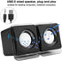 Computer Speakers for Desktop PC, Laptop, Mac, USB 2.0 Mini Wired Combination Speaker, Dual Stereo with Volume Control.
