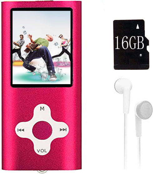 Xidehuy Mp3 Player,Music Player with a 16 GB Memory Card Portable Digital Music