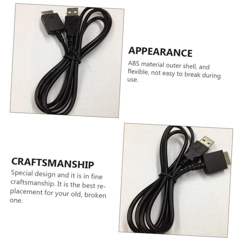 2pcs Player Charger Cable Compatible -nwmu USB Data Wire Cord for Media Player Professional Design for Easy Use