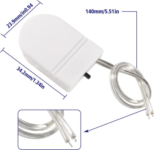 Aobao 15pcs CR2032 Battery Holder with Switch, Coin Cell 1 x 3V Button Leads On Off Switch, White