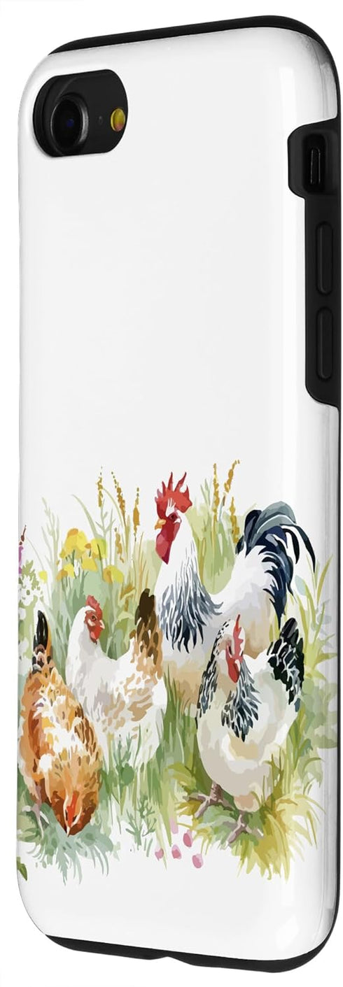 iPhone SE (2020) / 7 / 8 Cute Chicken Farm Animal Watercolor Farm Lover Case