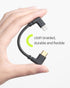 Zeskit MFi Certified Lightning to USB C Cable Right Angle, 10cm Braided