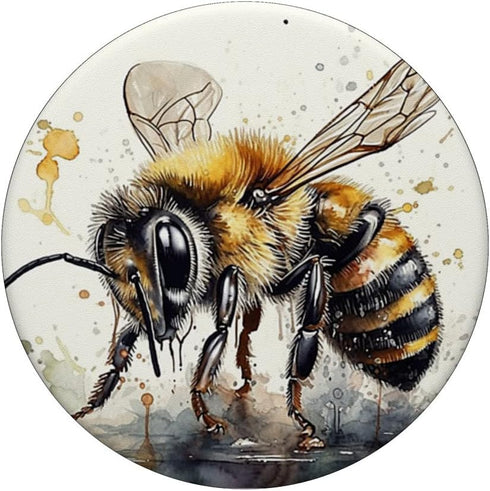 Bee Honeybee Bumblebee Watercolor Graphic PopSockets Standard PopGrip