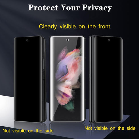 2 Pack Privacy Screen Protector for Galaxy Z Fold 3 - Anti-peep Outside + Inside Soft Film, Scratch Resistant