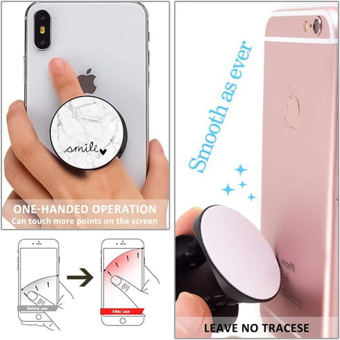 4 Pack Phone Grip, Cell Phone Holder for Smartphone, Rose Gold Confetti Black Stripes Finger Kickstand Stand