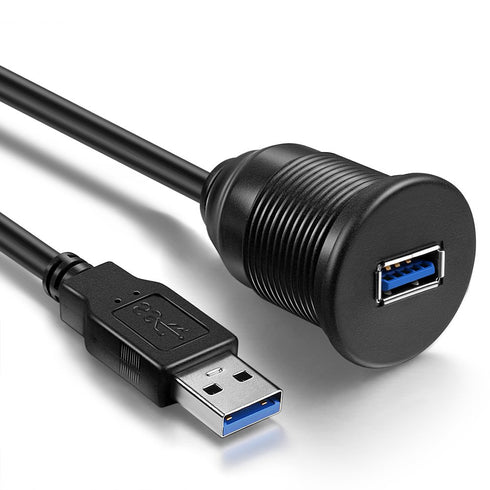 ICESPRING 3.0 3.0 -(3 1 USB Male to USB Female AUX Flush Mount Car Mount Extension Cable for Car Truck Boat Motorcycle