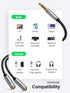 UGREEN 3.5mm Headphone Splitter, 2 Female to 1 Male TRRS Adapter Cable for Laptop, PS4, Xbox, PC, Phone, Tablet Gaming