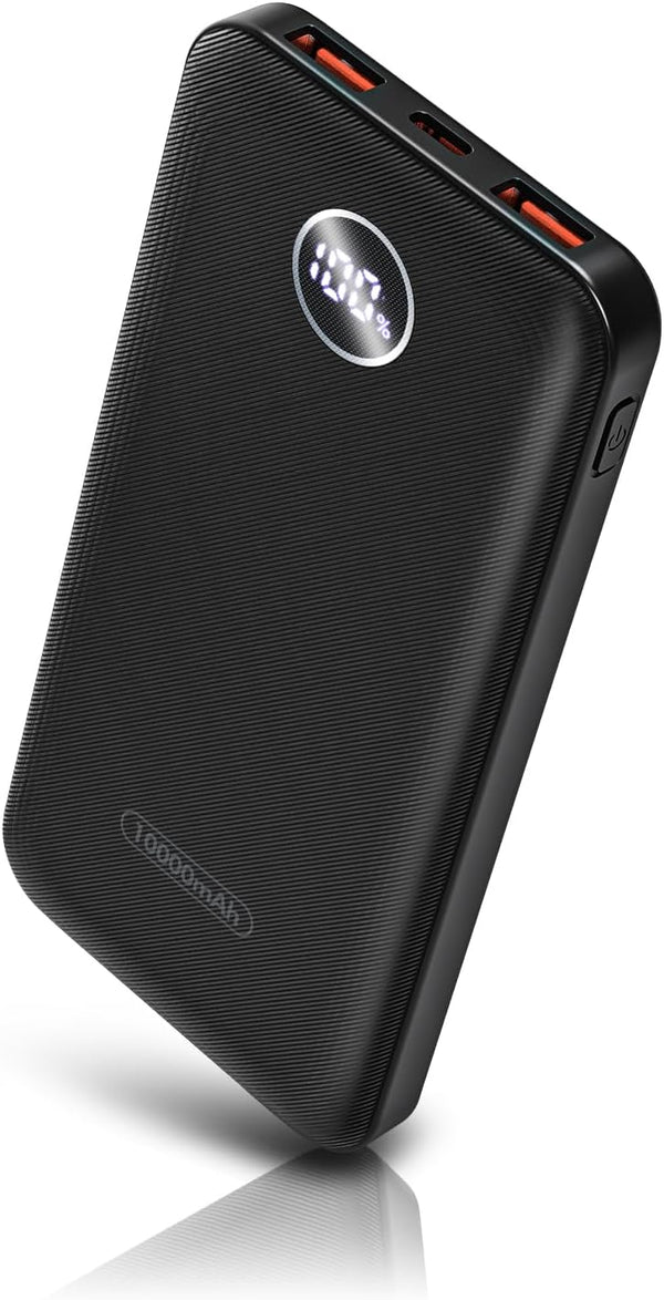 Byobyc Portable Charger, Compact 10000mAh Power Bank with Type-C Cable, 22.5W Fast Charging