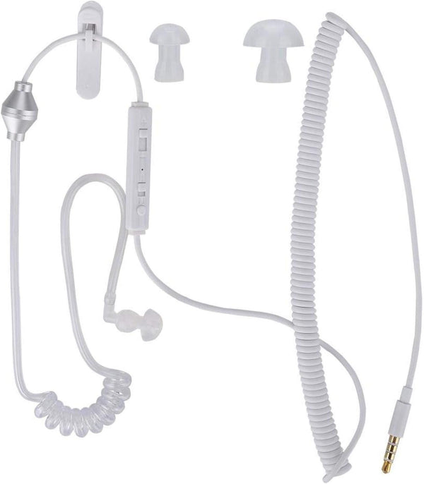 Wireless Bluetooth Earphone, Monaural 3.5mm Headphone, Air Tube In-Ear Antiradiation Stereo Headset, Flexible Design